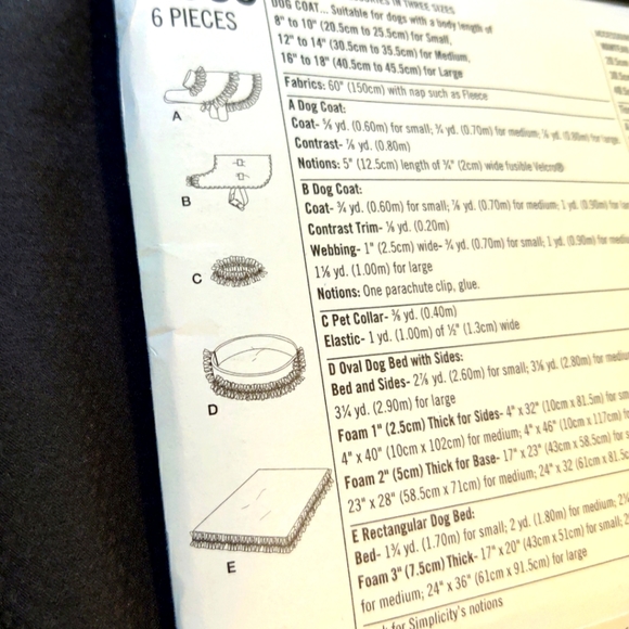 🗺️ New! Simplicity Pattern Pet Dog No Sew, Simple Uncut, #3960 Crafts For Pets - Picture 3 of 6